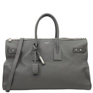Yves Saint Laurent  Sac de Jour 36H Souple Leather Duffle Bag Black